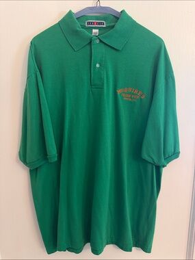 Vintage 90s McGuire's Irish Pub Destin FL Polo Shirt Green Jerzees XL